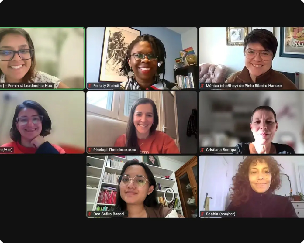 A zoom call screenshot of a discussion